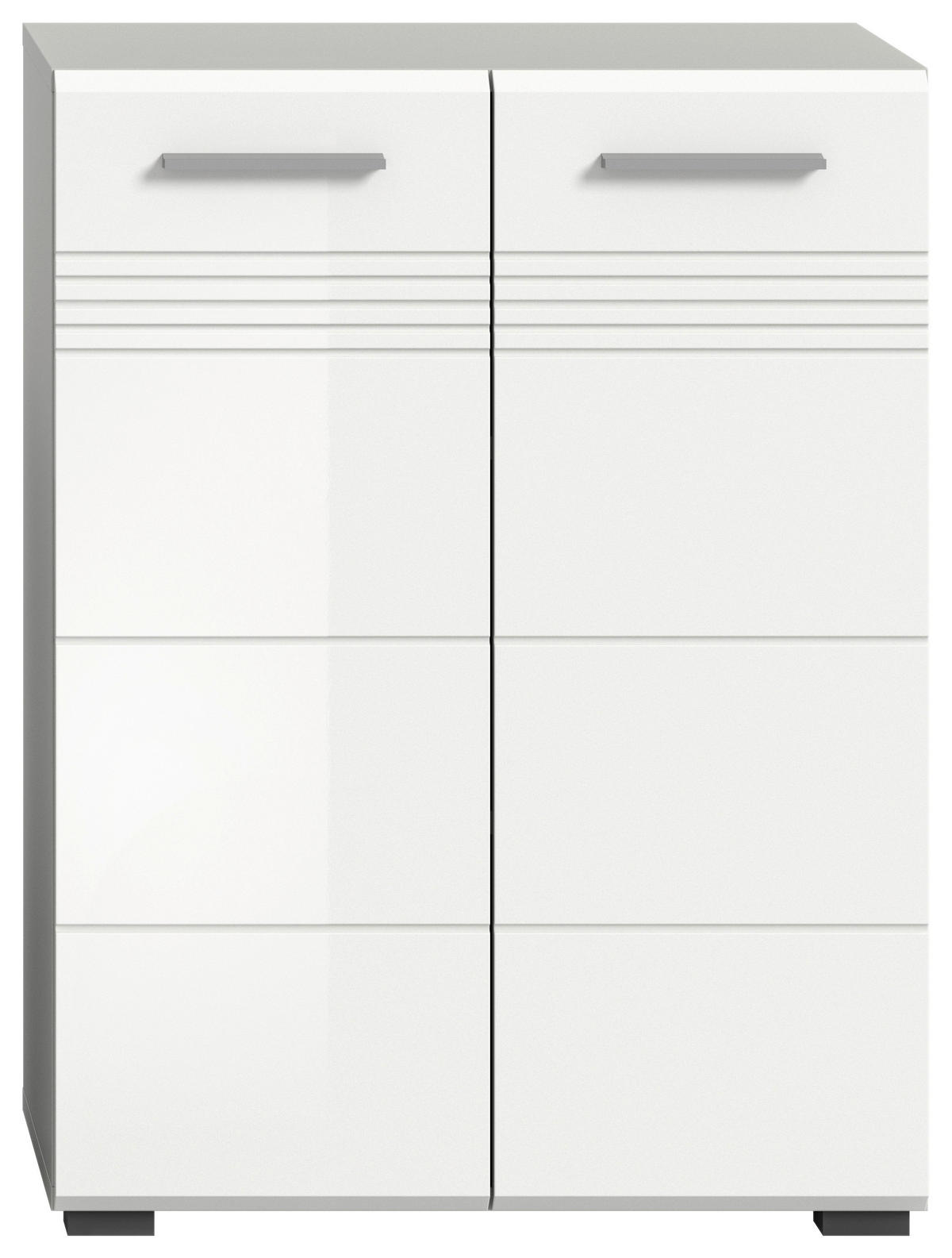 Midischrank Copa hellgrau weiß Hochglanz B/H/T: ca. 60x80x30 cm Copa - hellgrau/weiß (60,00/80,00/30,00cm) - xonox.home