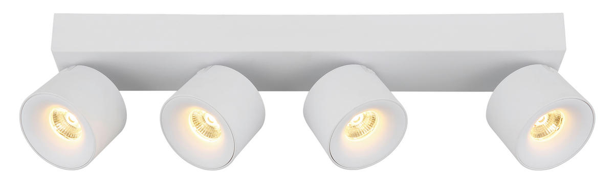 GLOBO LED-Spot weiß Aluminium Metall B/H/T: ca. 7,2x12x45,5 cm 4 Brennstellen RAE - weiß (7,20/12,00/45,50cm) - GLOBO