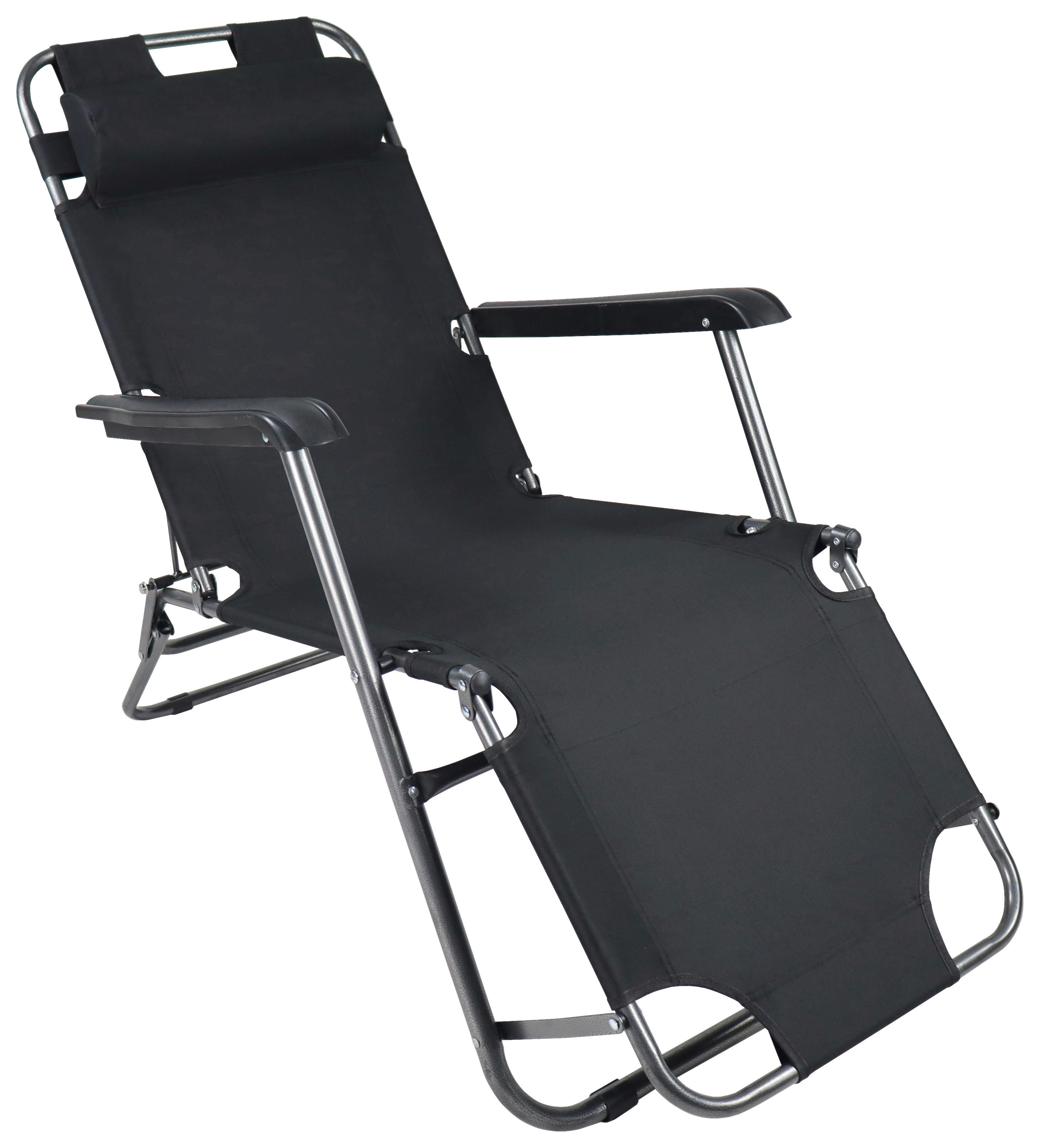 VCM Relaxliege Maltosa schwarz Stahl Maltosa - schwarz - VCM