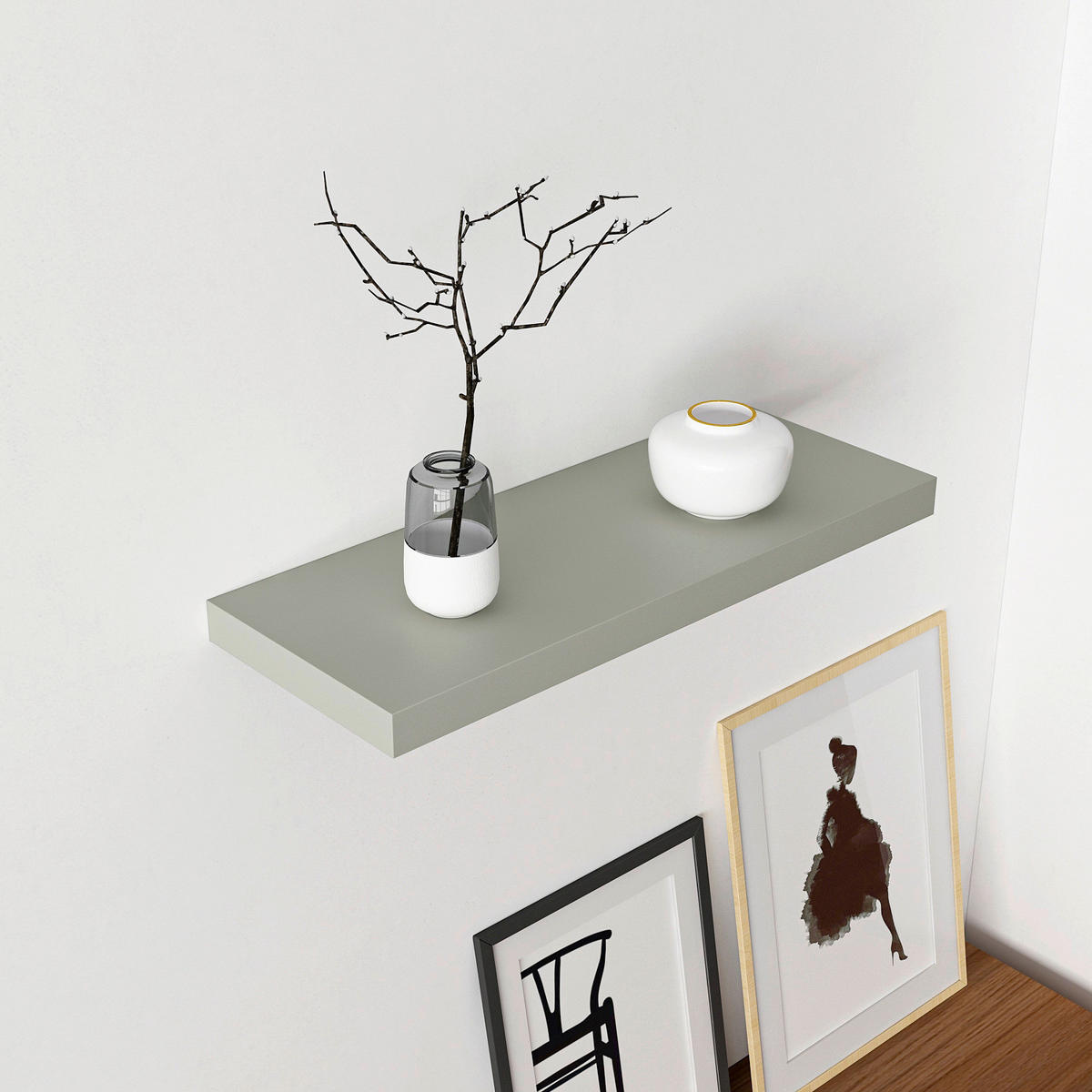 Wandboard Shelvy 60 salbei B/H/T: ca. 60x4x24 cm Shelvy 60 - salbei (60,00/4,00/24,00cm)