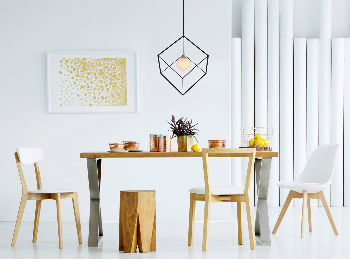 Näve Leuchten Pendelleuchte 6107822 schwarz Glas Metall B/H/T: ca. 30x100x30 cm G9 1 Brennstellen Cadre - schwarz (30,00/100,00/30,00cm) - Näve Leuchten