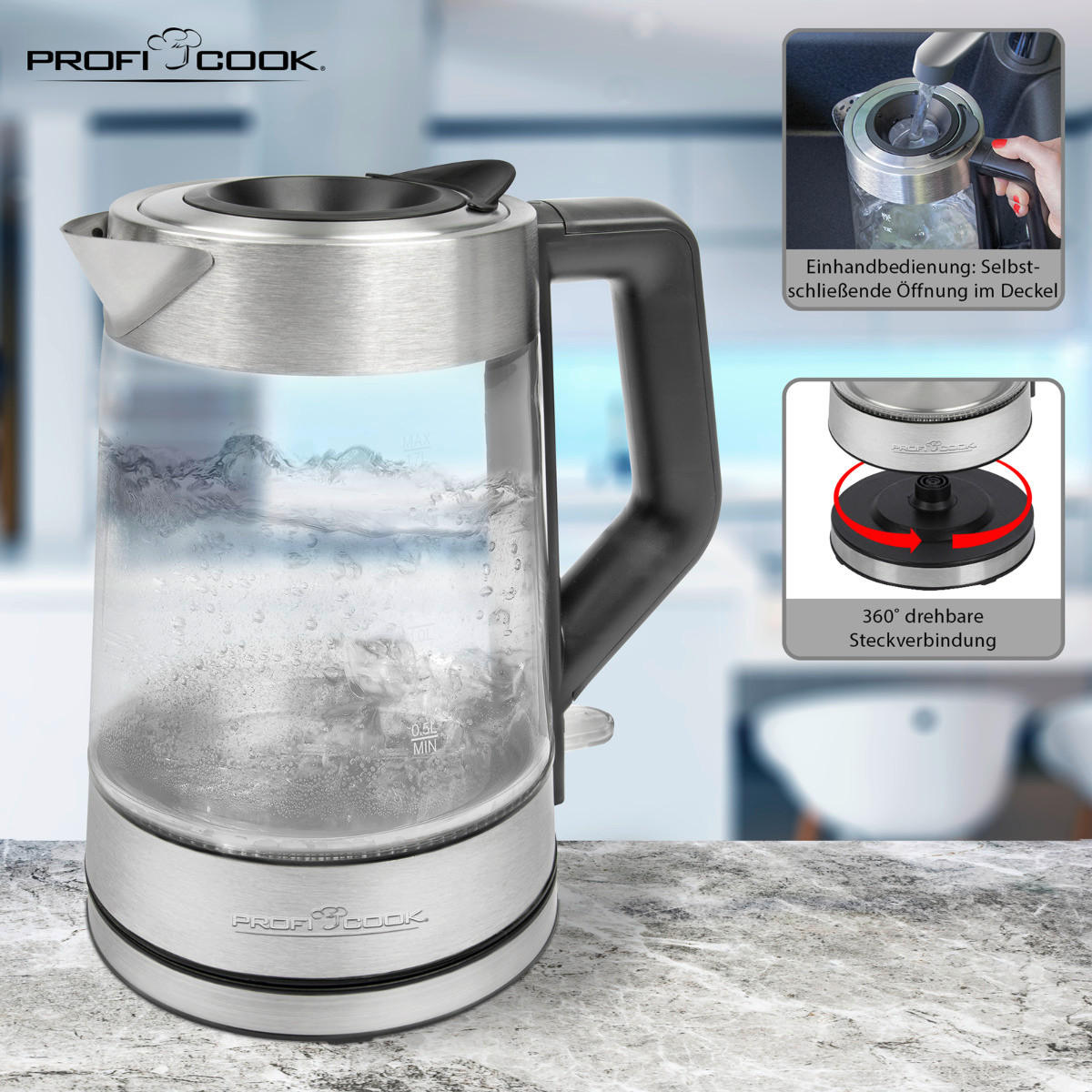 ProfiCook Glas-Wasserkocher PC-WKS 1190 G ▷ online bei POCO kaufen