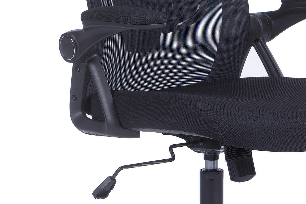 Chefsessel FLEX schwarz schwarz schwarz Webstoff Netzstoff Kunststoff FLEX - schwarz - byLIVING
