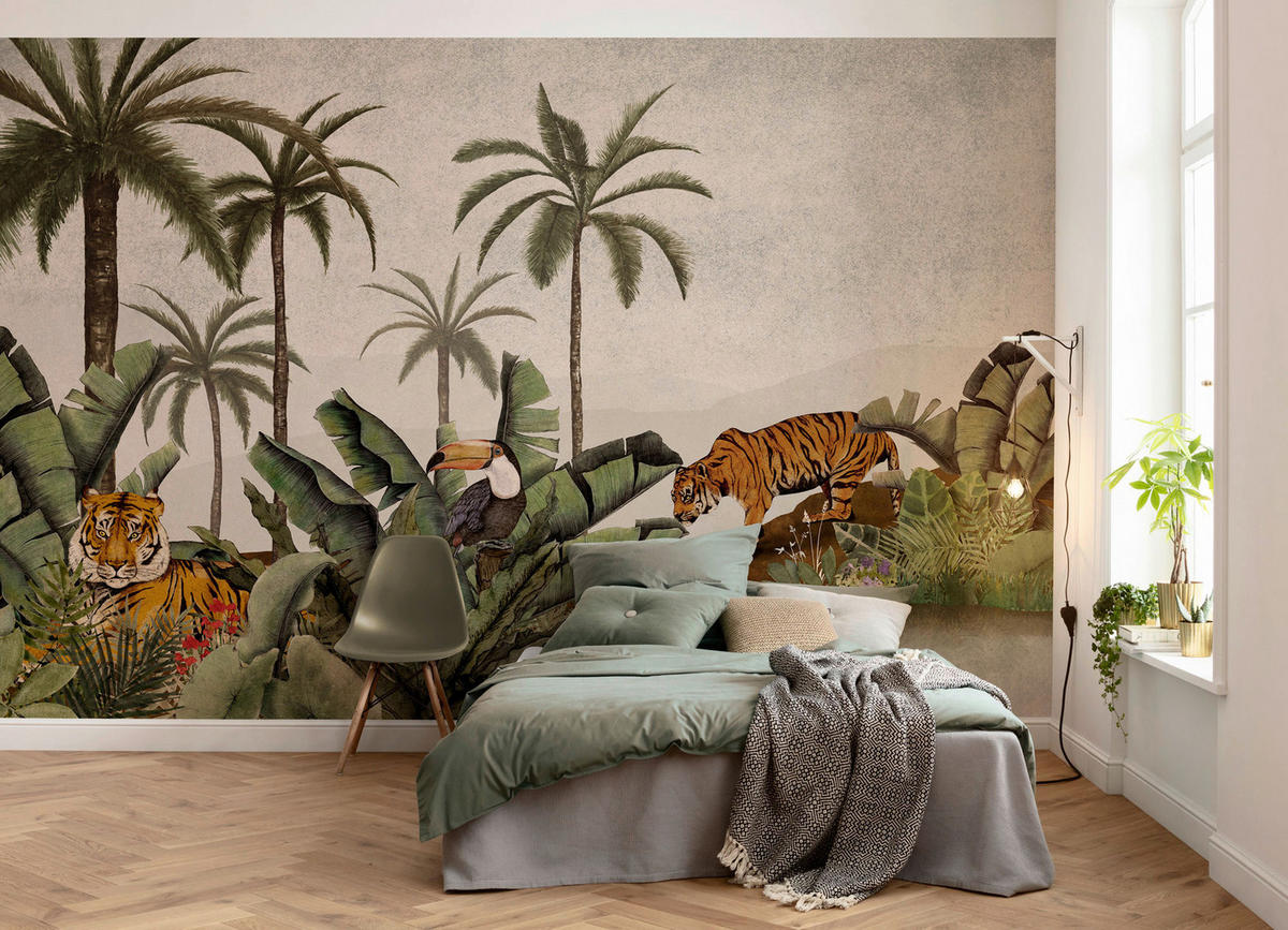 Komar Fototapete Tiger Jungle B/L: ca. 400x250 cm Tiger Jungle - (400,00/250,00cm) - Komar