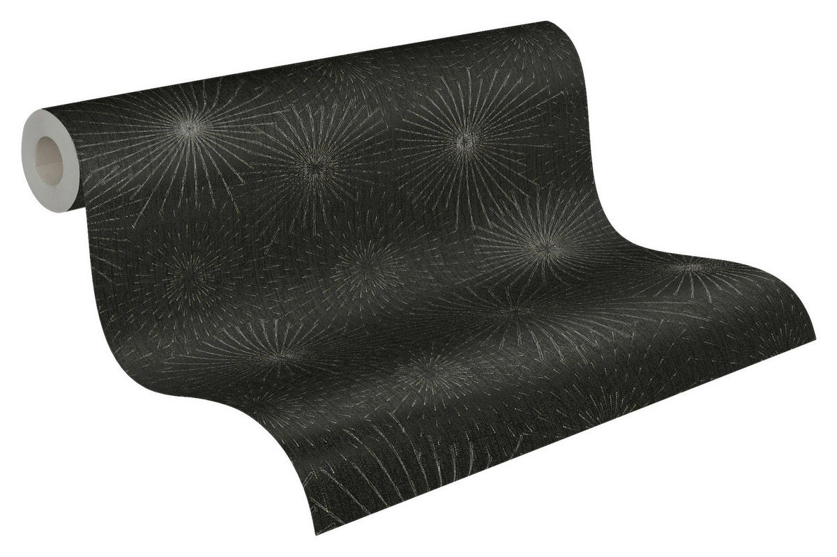 A.S.Création Vliestapete schwarz silber gold B/H/D: ca. 53x1005x8,2 cm Vliestapete - gold/schwarz (8,20/1005,00cm) - A.S.Creation