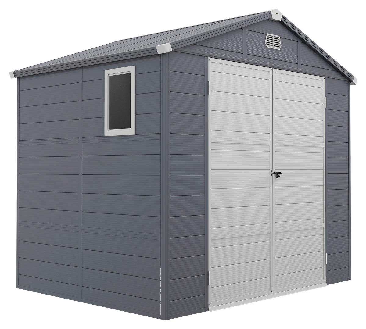 Outsunny Gerätehaus grau B/H/L: ca. 190x228x240 cm Gerätehaus - grau (240,00/190,00/228,00cm) - Outsunny