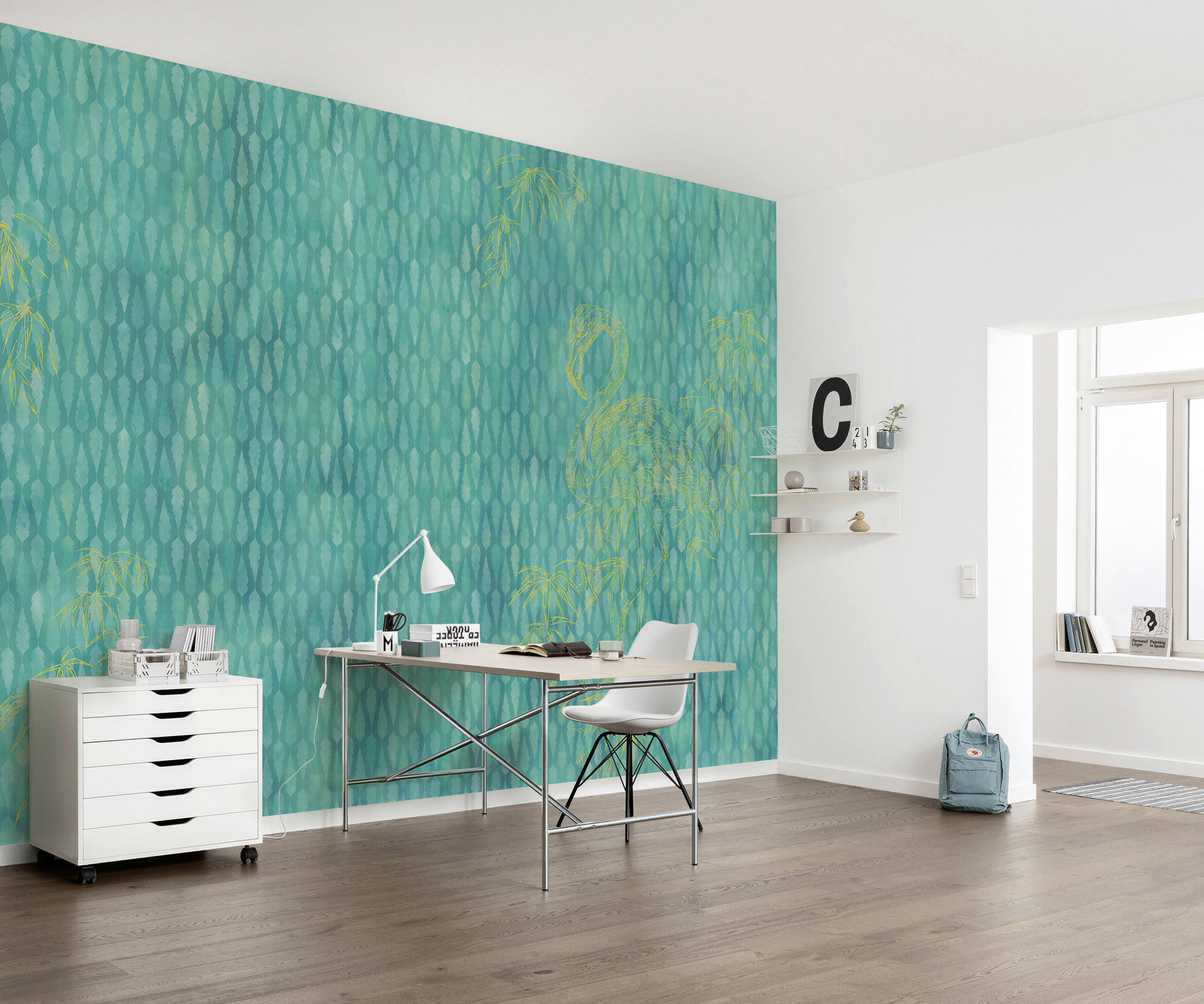 Komar Fototapete Wild Flamingo B/L: ca. 400x250 cm Wild Flamingo - (400,00/250,00cm) - Komar