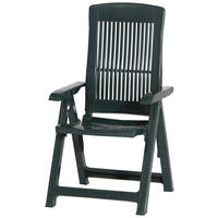 ProGarden Klappsessel Tampa grün Kunststoff B/H/L: ca. 61x109x60 cm Tampa - grün (60,00/61,00/109,00cm) - ProGarden