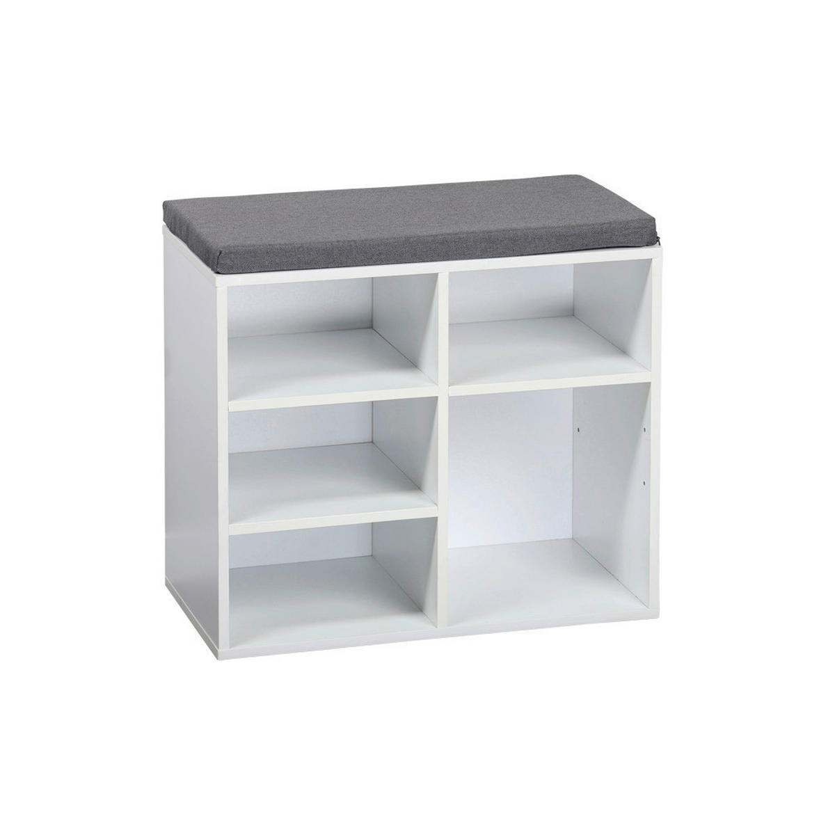 Kesper Schuhschrank mit Sitzkissen weiß Spanplatte B/H/L: ca. 29,5x48x515 cm Schuhschrank_mit_Sitzkissen - braun/weiß (515,00/29,50/48,00cm) - Kesper