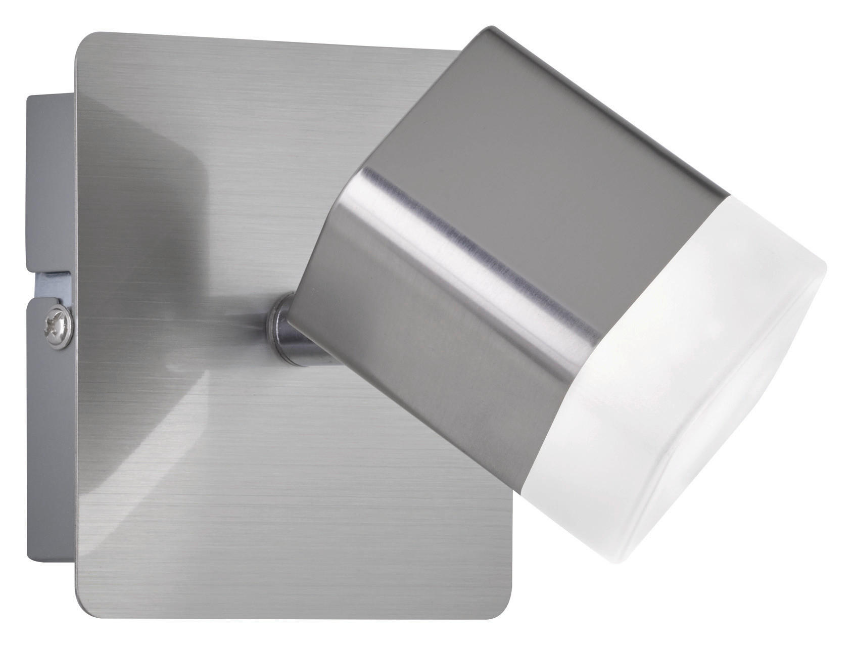 Spot nickel Metall B/H/T: ca. 10x12x10 cm 1 Brennstellen LED-Spot_1flg.Roubaix - nickel (10,00/12,00/10,00cm)