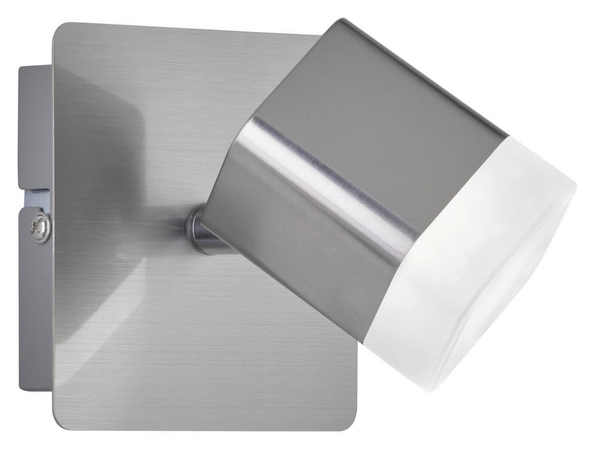 Spot nickel Metall B/H/T: ca. 10x12x10 cm 1 Brennstellen LED-Spot_1flg.Roubaix - nickel (10,00/12,00/10,00cm)