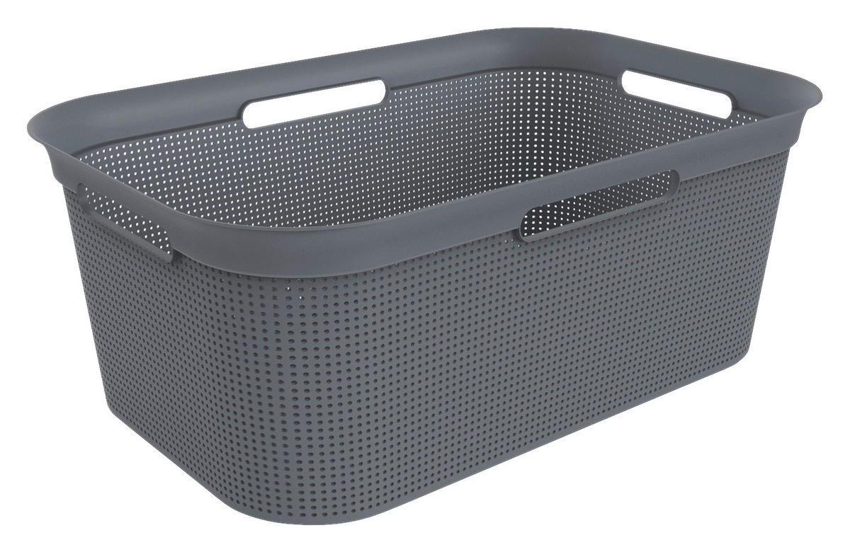 Rotho Wäschekorb anthrazit B/H/L: ca. 39,6x23,2x59,6 cm Wäschekorb_Brisen - anthrazit (59,60/39,60/23,20cm) - Rotho