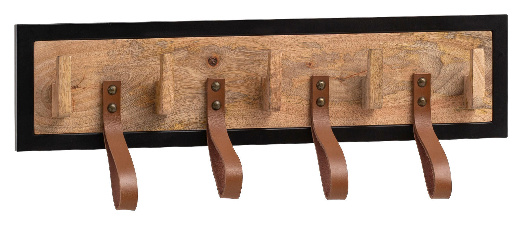 Wandgarderobe braun B/H/T: ca. 60x15x6 cm Wandgarderobe - braun (60,00/15,00/6,00cm) - Wohnling