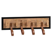 Wandgarderobe braun B/H/T: ca. 60x15x6 cm Wandgarderobe - braun (60,00/15,00/6,00cm) - Wohnling