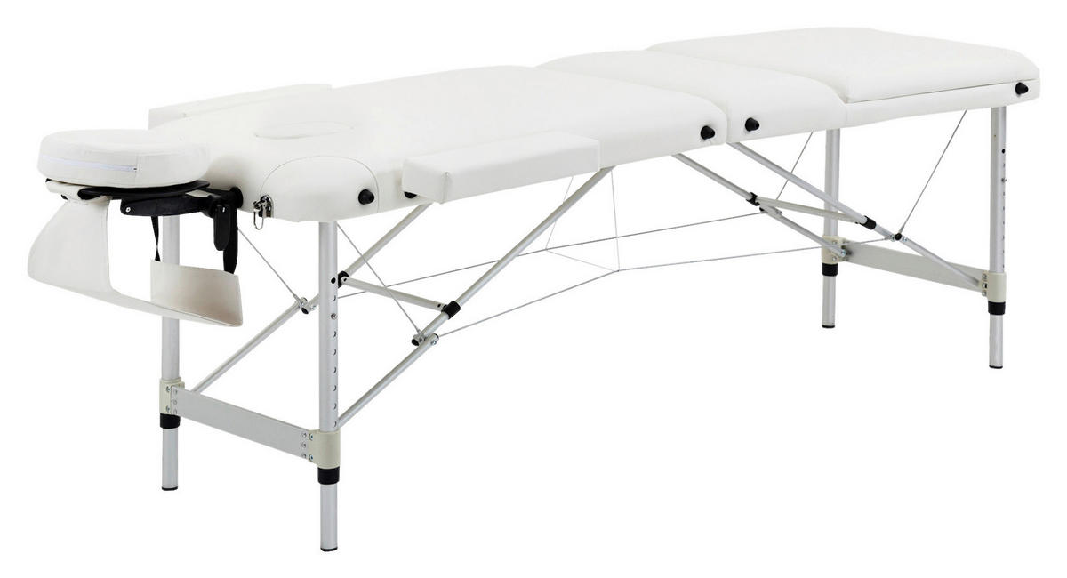 HOMCOM Massageliege weiß PVC B/H/L: ca. 60x215x84 cm Massageliege - weiß (84,00/60,00/215,00cm) - HOMCOM