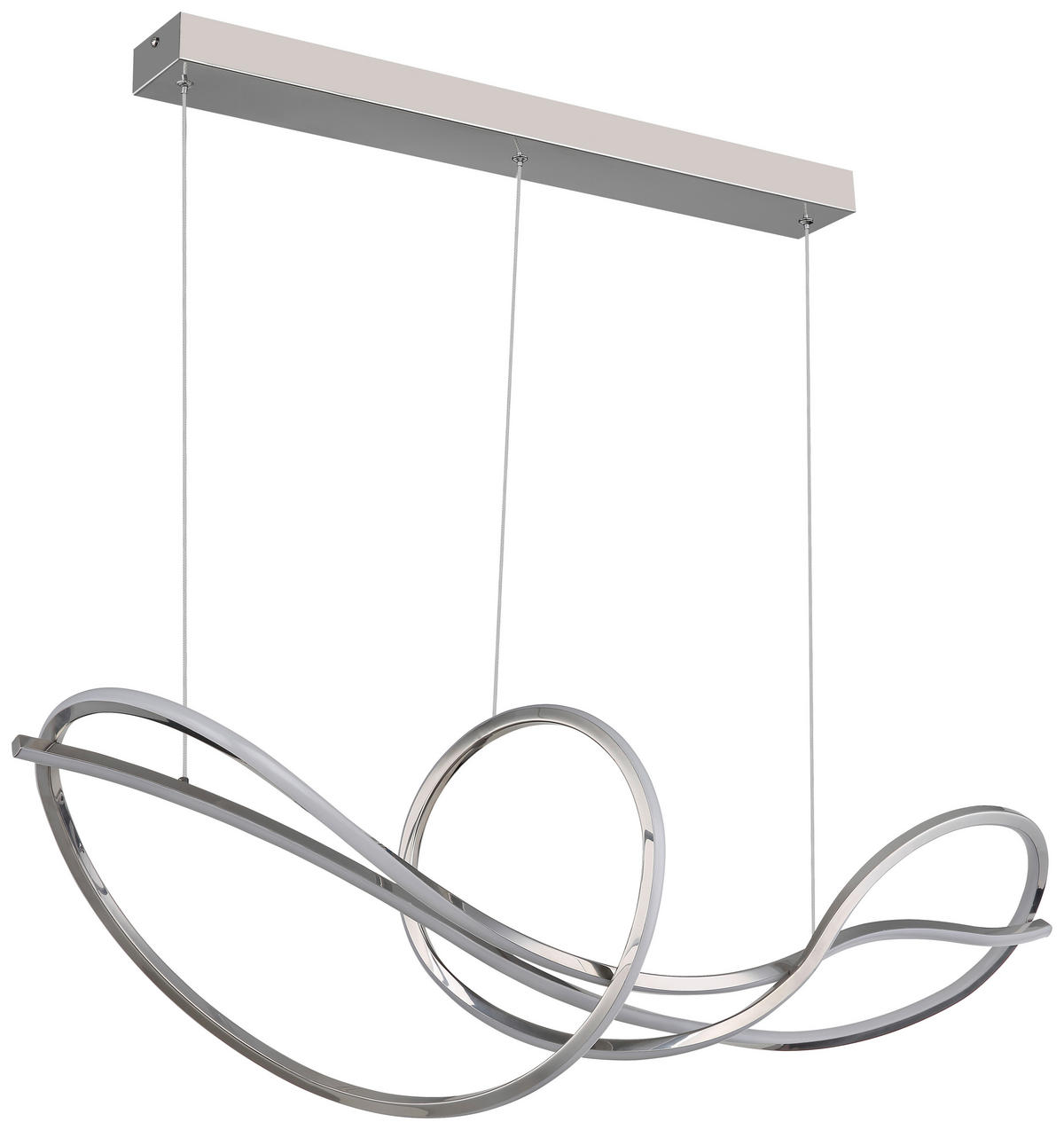 GLOBO Pendelleuchte Iduna - Opal/Chrom (110,00/120,00/33,00cm) - GLOBO