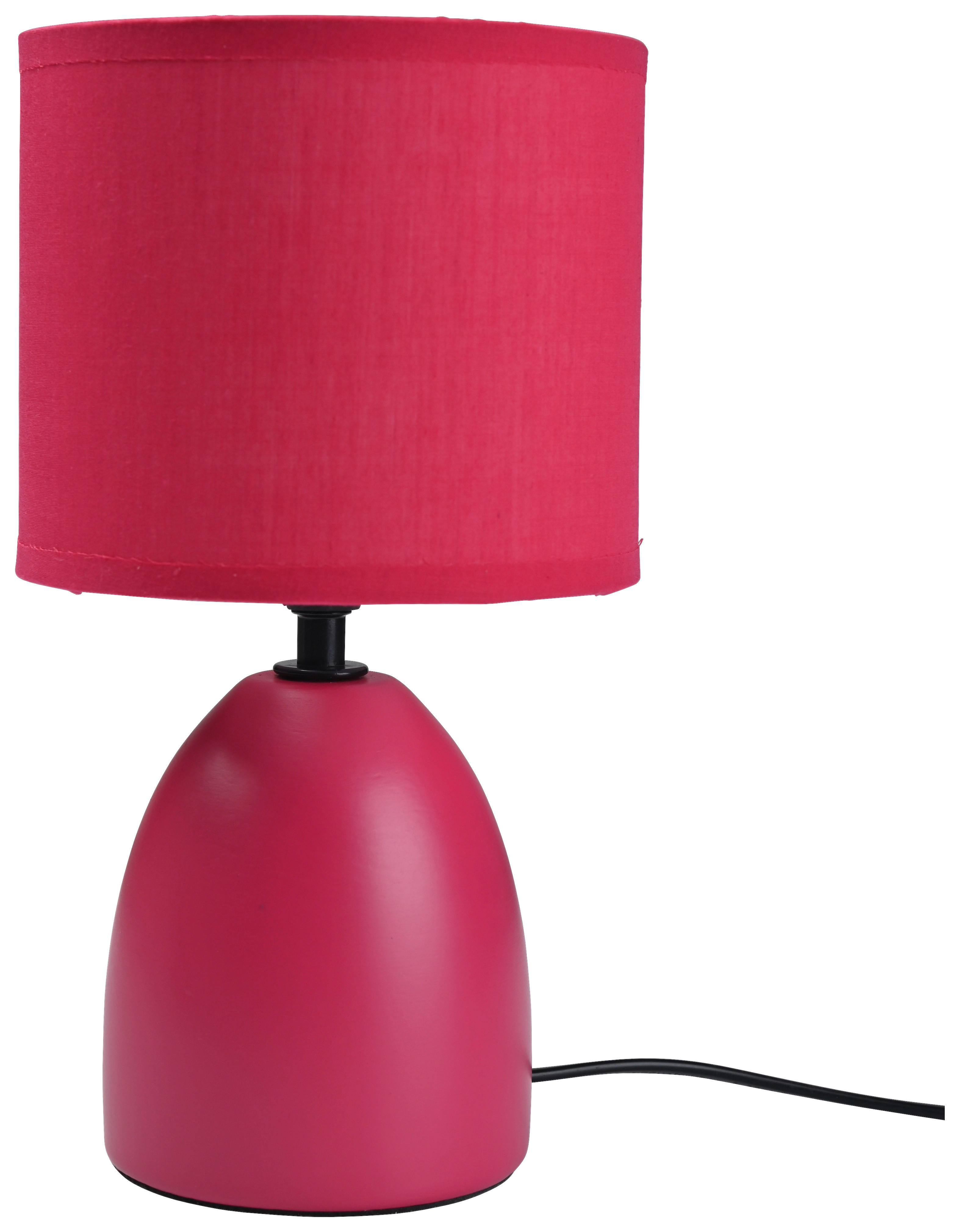Tischleuchte pink Keramik B/H/L: ca. 15x27x15 cm E14 1 Brennstellen Tischleuchte_Keramik_Kushi - pink (15,00/15,00/27,00cm)