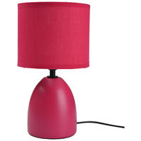 Tischleuchte pink Keramik B/H/L: ca. 15x27x15 cm E14 1 Brennstellen Tischleuchte_Keramik_Kushi - pink (15,00/15,00/27,00cm)