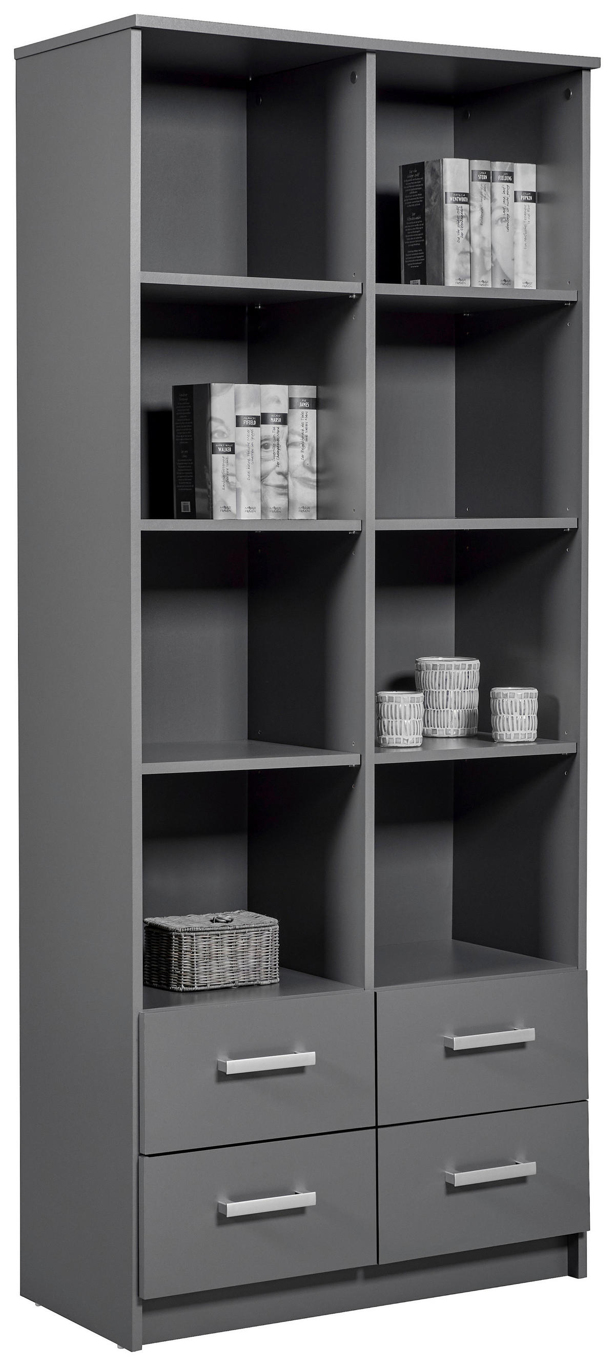 Regal Elenzio Graphit B/H/T: ca. 81,5x191,2x40 cm Elenzio - Graphit (81,50/191,20/40,00cm) - Inter Link