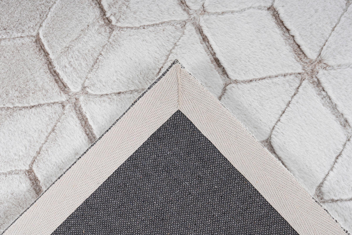 360Living Teppich Vivica taupe B/L: ca. 160x230 cm Vivica - weiß/taupe (160,00/230,00cm) - 360Living
