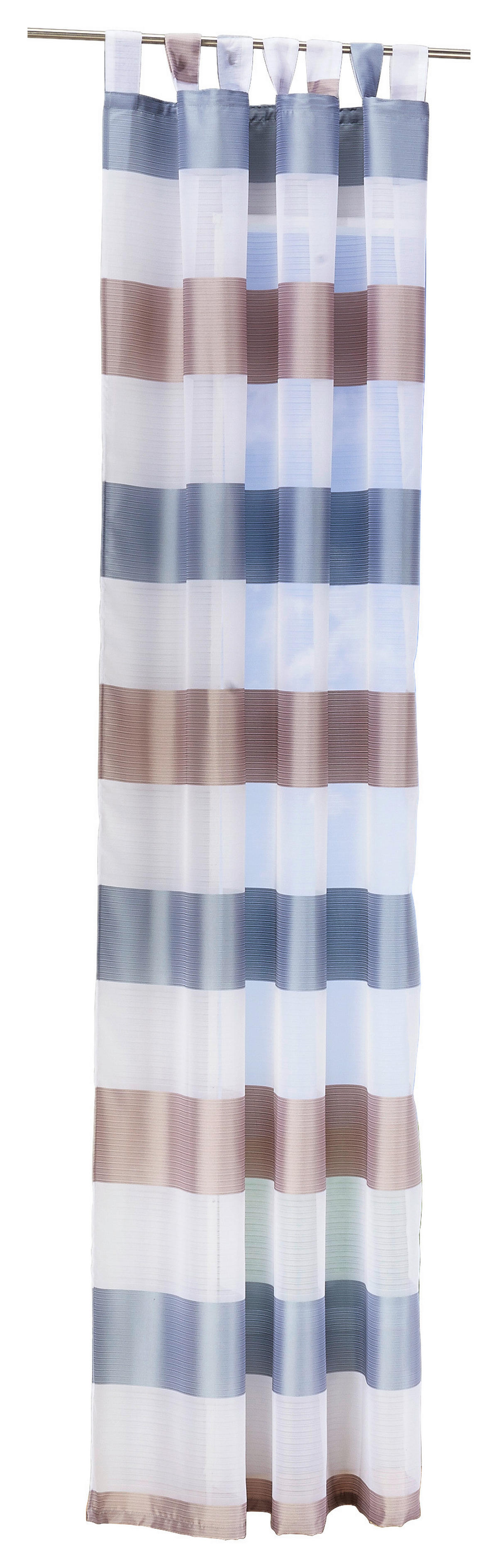 Kombivorhang Mia taupe B/L: ca. 140x245 cm Mia - taupe/türkis (140,00/245,00cm) - POCOline