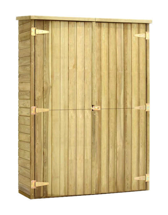 VidaXL Geräteschuppen braun Kiefer B/H/T: ca. 123x171x50 cm Geräteschuppen - braun (123,00/171,00/50,00cm) - VidaXL