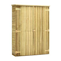 VidaXL Geräteschuppen braun Kiefer B/H/T: ca. 123x171x50 cm Geräteschuppen - braun (123,00/171,00/50,00cm) - VidaXL