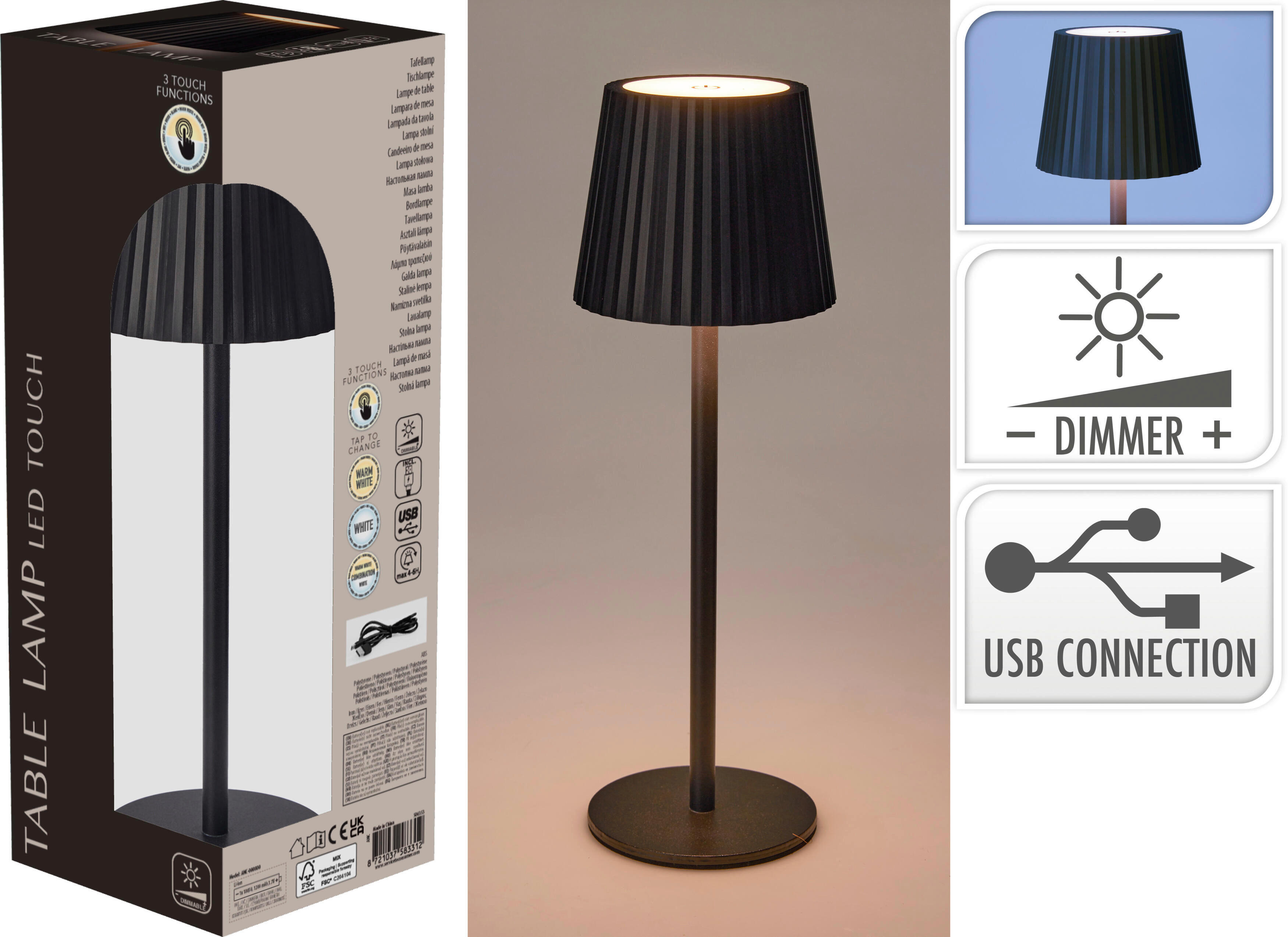 Tischlampe Tischlampe - (28,00/9,30/9,30cm)