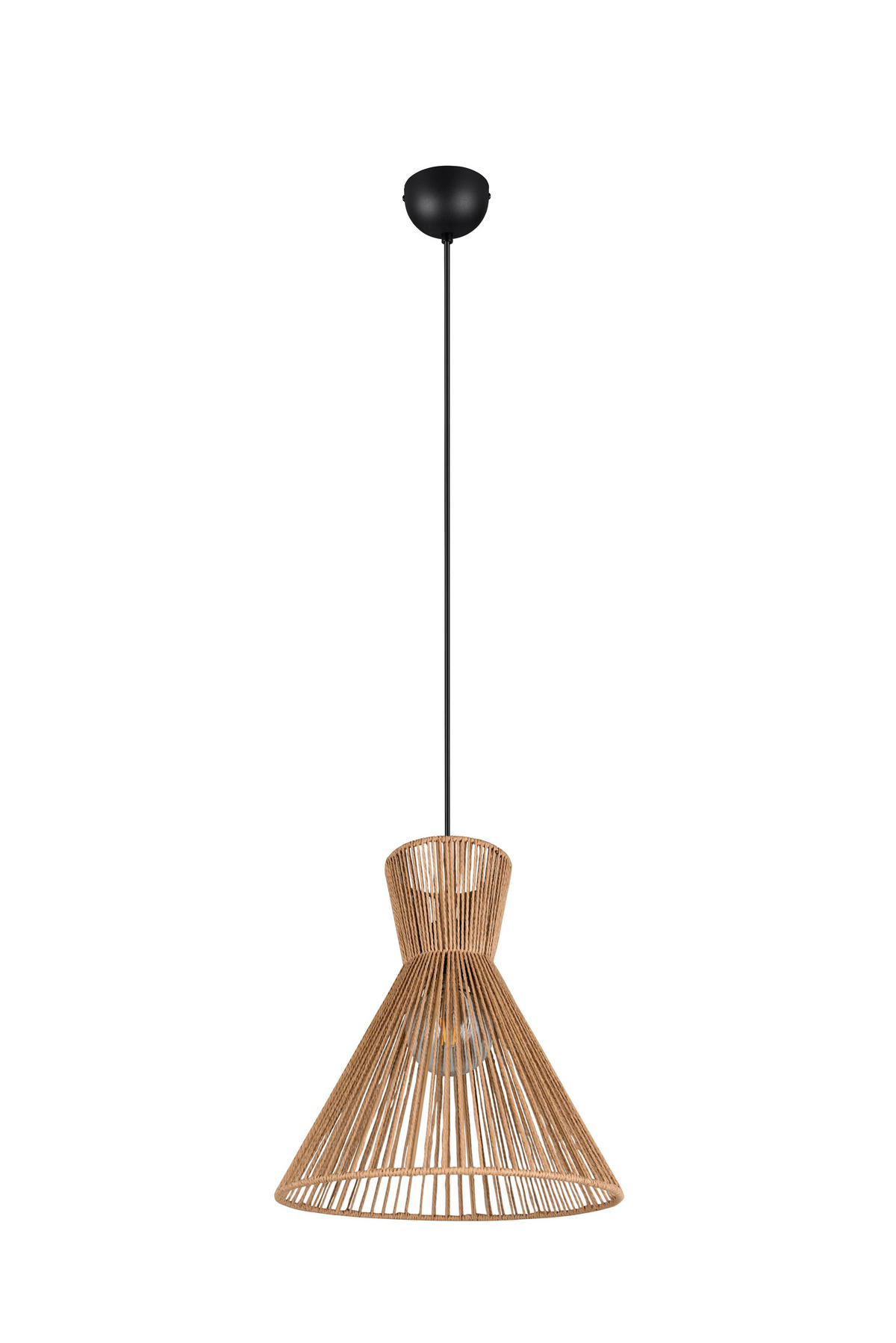 Reality Leuchten Pendelleuchte schwarz Metall H: ca. 150 cm E27 1 Brennstellen Rosalie - schwarz (150,00cm) - Reality Leuchten