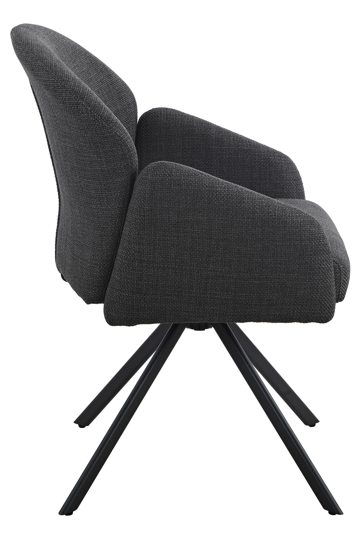 Drehstuhl Holly anthrazit Microfaser Webstoff B/H/T: ca. 57x84x61 cm Holly - anthrazit (57,00/84,00/61,00cm)