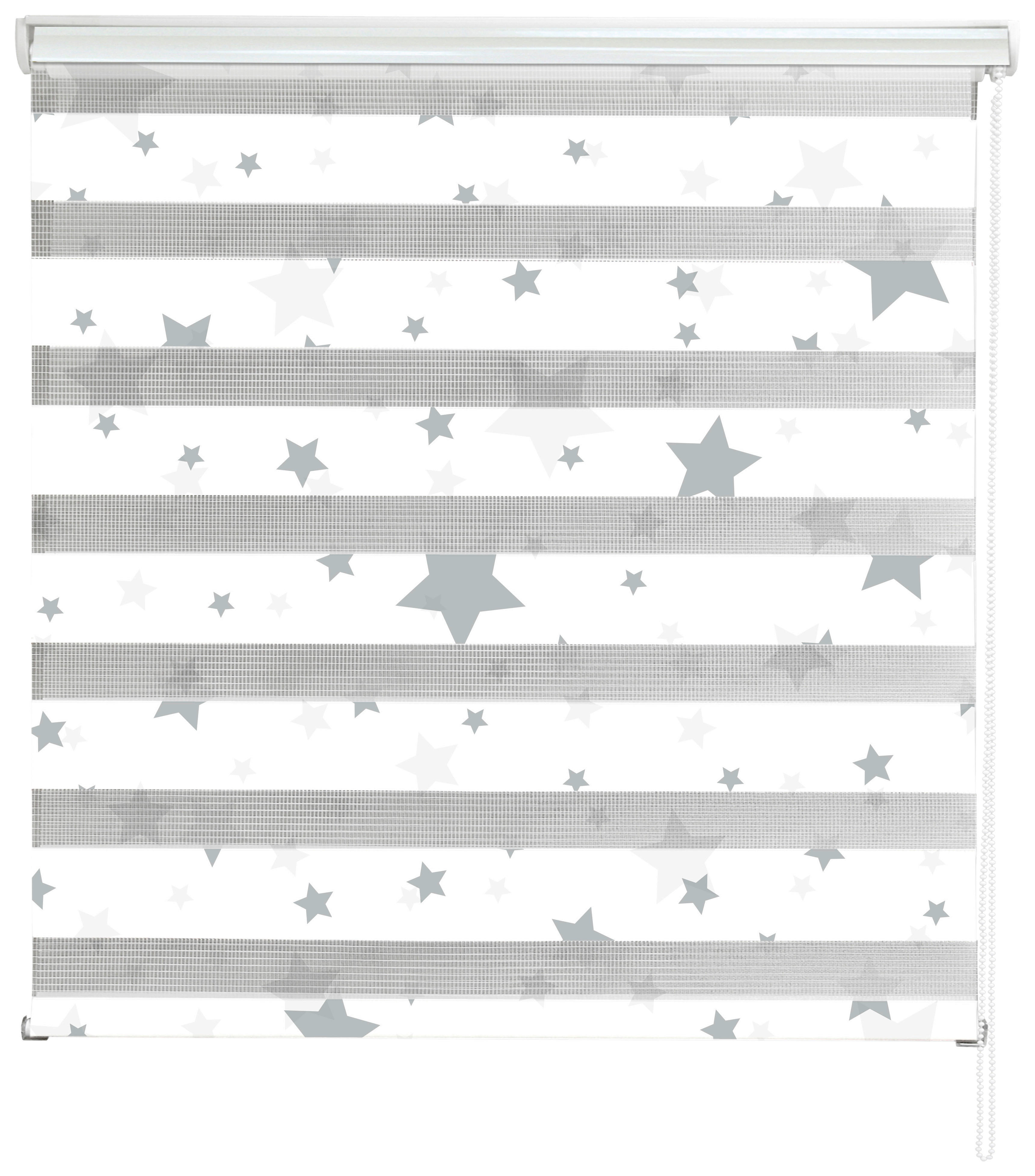 Thumbnail - POCOline Doppelrollo mit Blende Star weiß B/L: ca. 120x160 cm