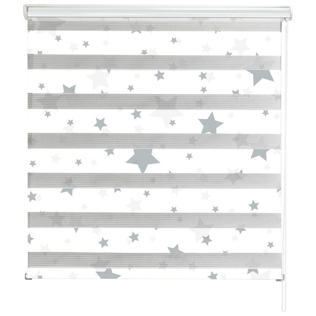 Thumbnail - POCOline Doppelrollo mit Blende Star weiß B/L: ca. 60x160 cm