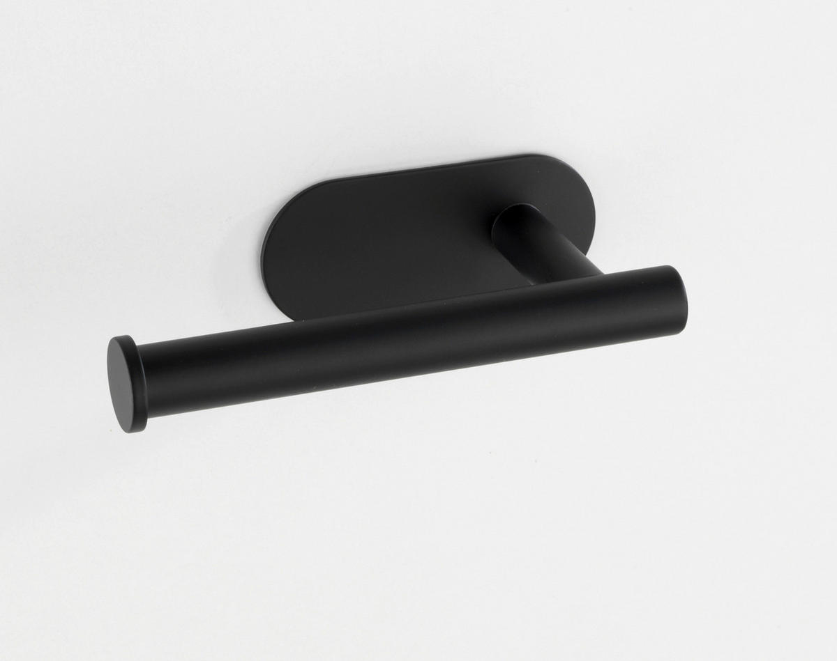 Toilettenpapierhalter schwarz Metall B/H/T: ca. 16x4,5x7 cm Papierrollenhalter_Orea_Black - schwarz (16,00/4,50/7,00cm) - Turbo-Loc