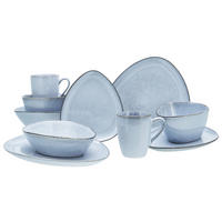CreaTable Kombiservice Cloudy Skyblue blau Steinzeug 10 tlg. Cloudy Skyblue - blau - CreaTable