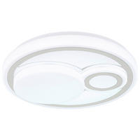 GLOBO LED-Deckenleuchte weiß Opal Metall Kunststoff H/D: ca. 7,5x38 cm LED-Deckenleuchte_Ruiz - weiß/Opal (38,00/7,50cm) - GLOBO