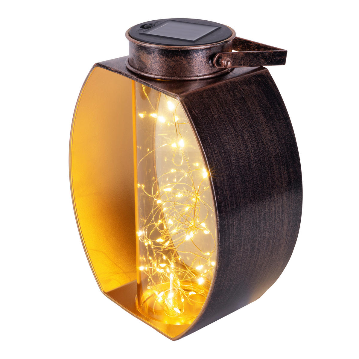 LED-Solarleuchte 5294101 gold Metall Acryl B/H/T: ca. 19,5x26x12,5 cm LED Solarleuchte FAIRYLIGHT - gold (19,50/26,00/12,50cm) - Näve Leuchten
