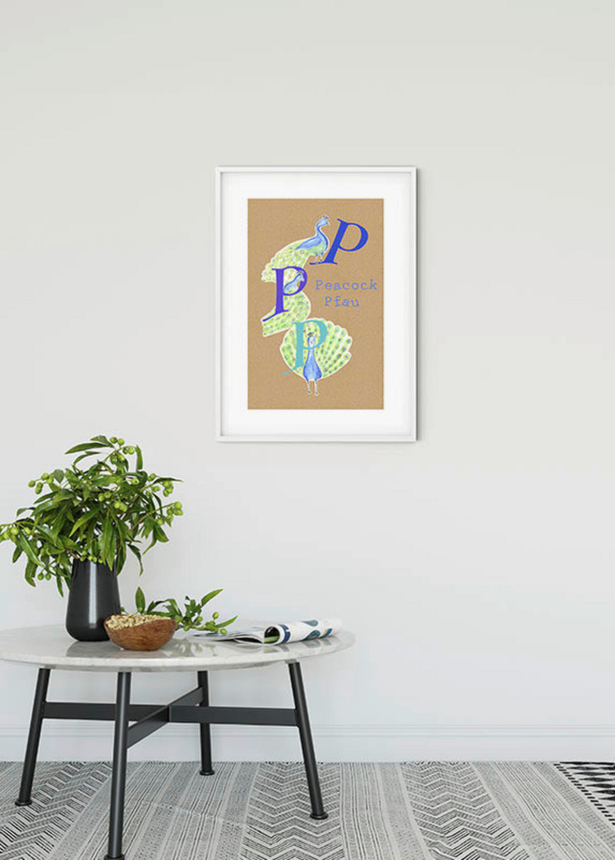Komar Poster ABC Animal P Buchstaben B/L: ca. 50x70 cm ABC Animal P - (50,00/70,00cm) - Komar