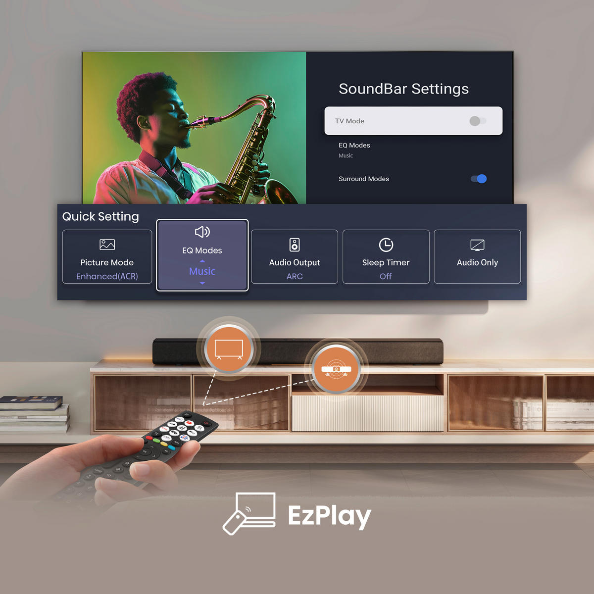 Hisense Soundbar schwarz L: ca. 70 cm Soundbar_HS1000_2.0_Kanal-Hisense - schwarz (70,00cm) - Hisense