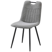 Stuhl Sana grau Webstoff B/H/T: ca. 45x87x59 cm Sana - schwarz/grau (45,00/87,00/59,00cm)