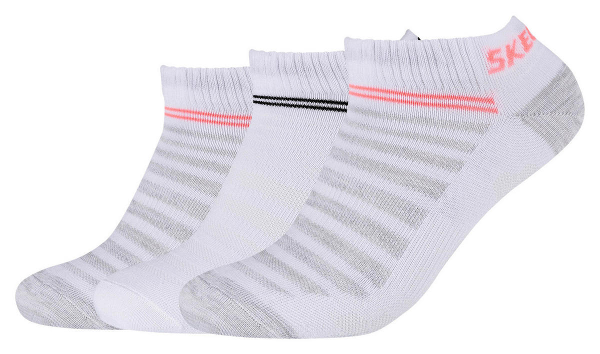 Skechers Damen & Herren-Socken Skechers Weißmix 3 Packstücke Größe 35-38 Skechers - Weißmix - Skechers