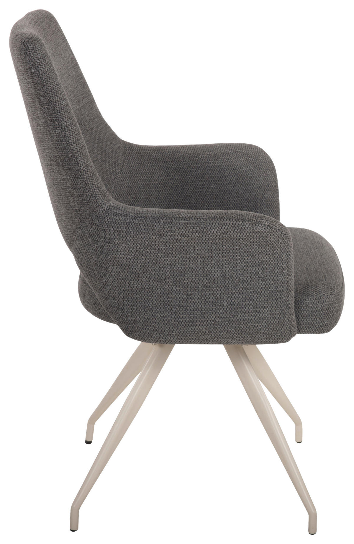 Armlehnstuhl Maila anthrazit Webstoff B/H/T: ca. 62x90x62 cm Maila - creme/anthrazit (62,00/90,00/62,00cm)