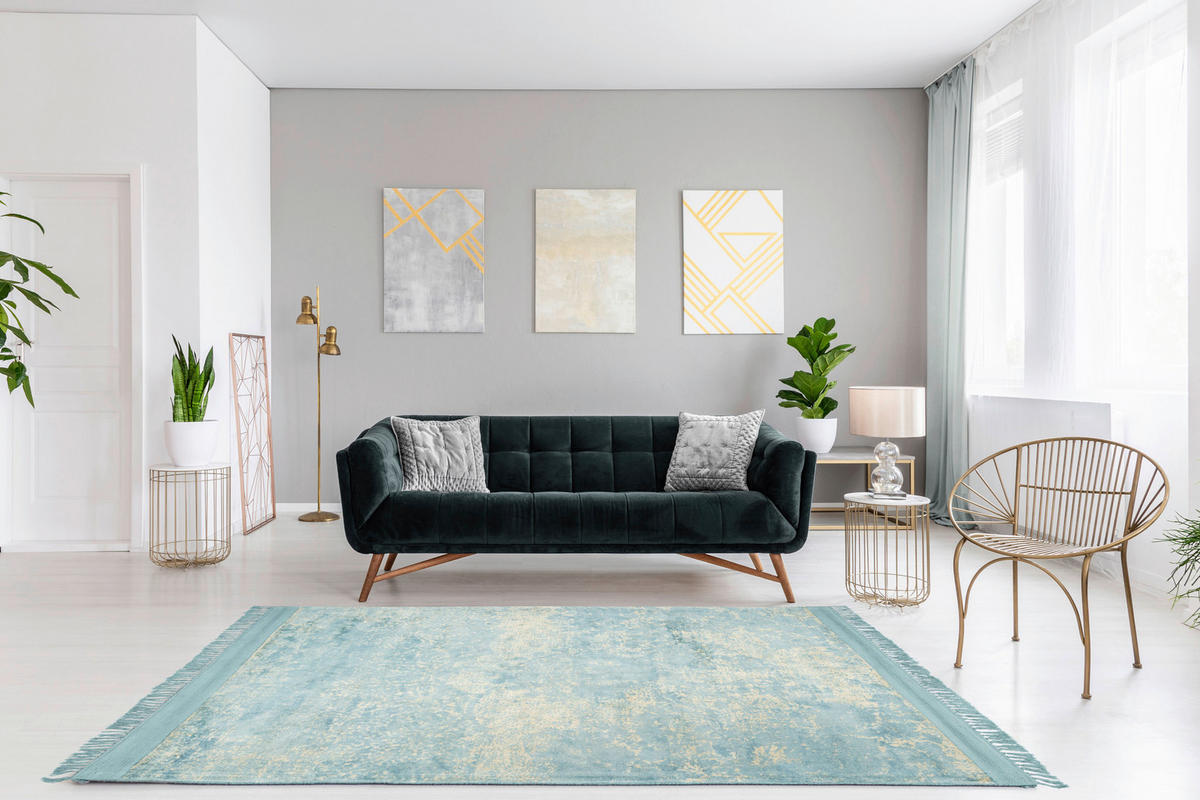 360Living Teppich Dolce Vita petrol B/L: ca. 200x290 cm Dolce Vita - petrol (200,00/290,00cm) - 360Living