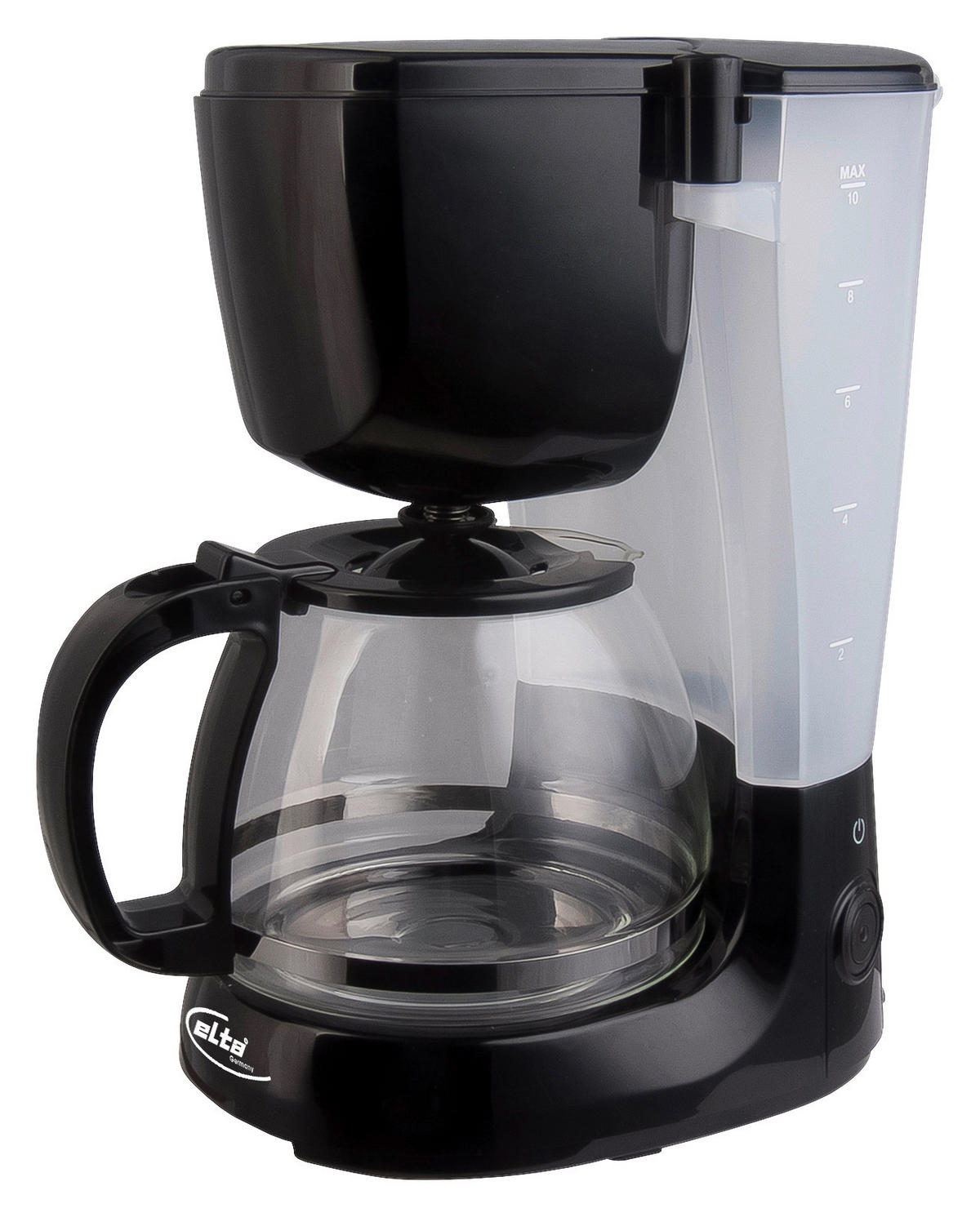 Elta Kaffeeautomat KM-1000.2 schwarz Kunststoff Glas Kaffeeautomat - schwarz (1,25l) - Elta