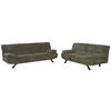 Sofa Bruno grün Microfaser B/H/T: ca. 191x83x94 cm Bruno - schwarz/grün (191,00/83,00/94,00cm)