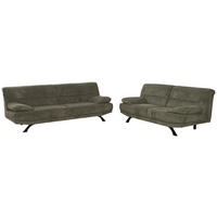 Sofa Bruno grün Microfaser B/H/T: ca. 191x83x94 cm Bruno - schwarz/grün (191,00/83,00/94,00cm)