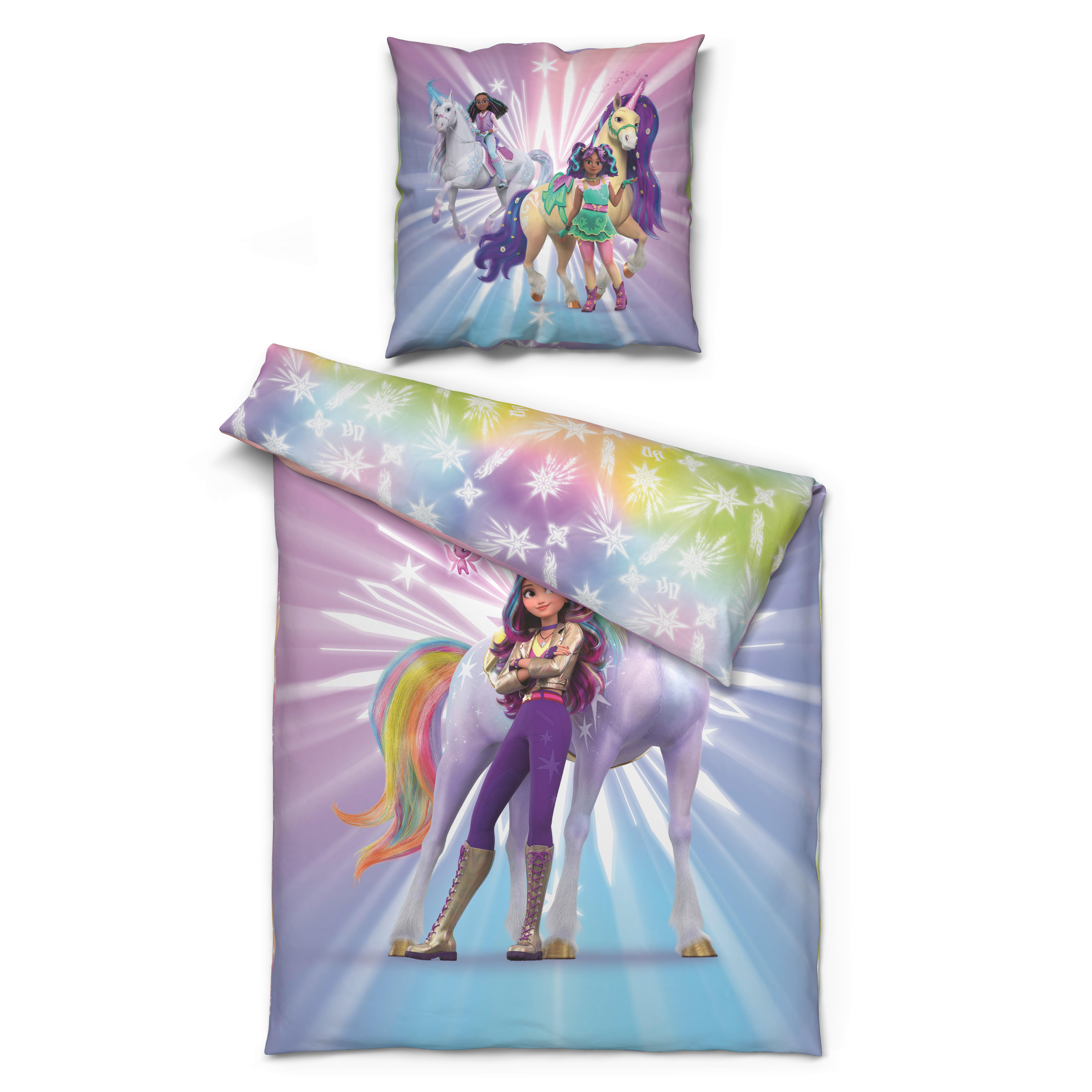 Microfaser Bettwäsche Bettwäsche_Microfaser Unicorn A. - bunt (135,00/200,00cm) - Unicorn Academy