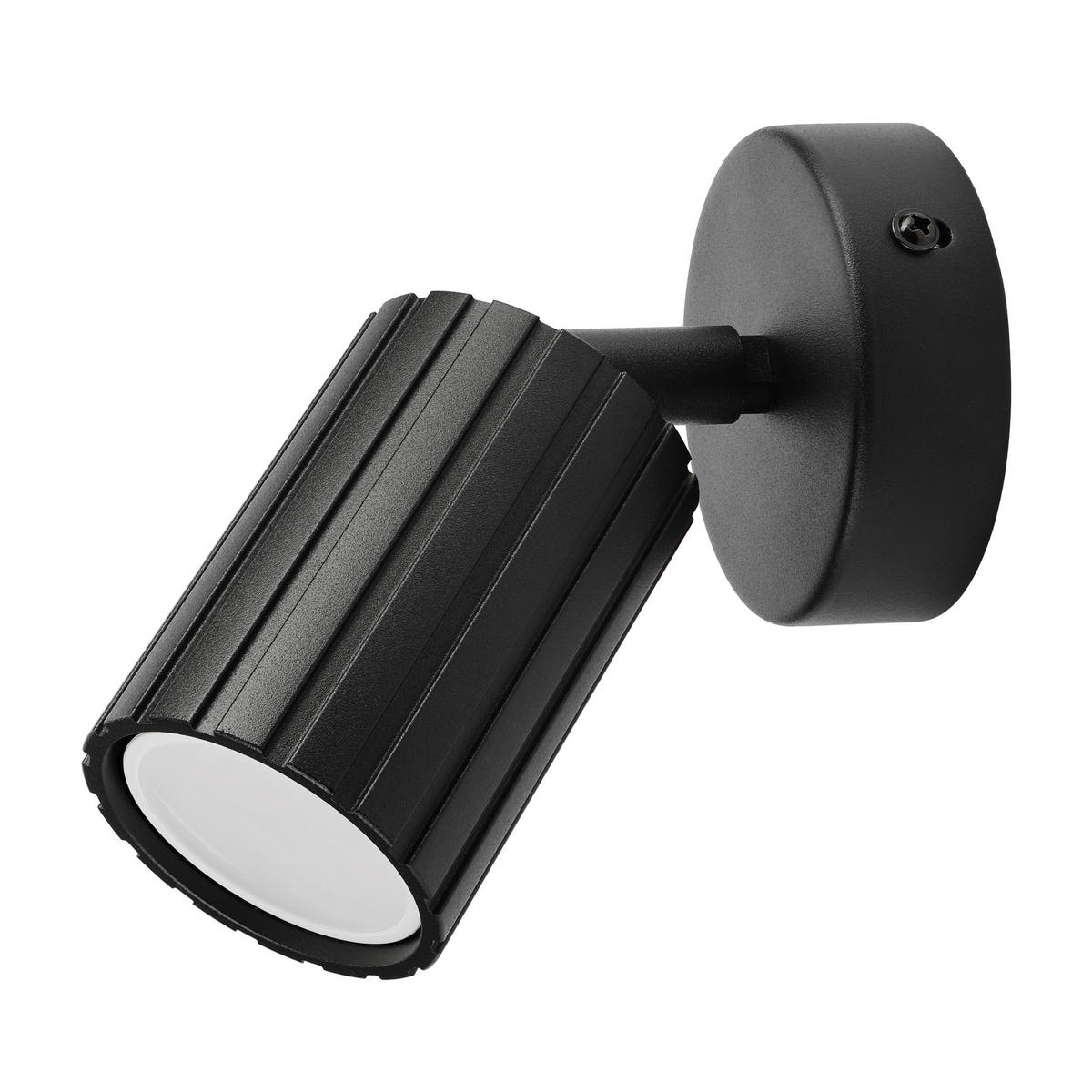 Lamkur Wandleuchte schwarz Stahl B/H/L: ca. 8x16x8 cm GU10 1 Brennstellen Prisma - schwarz (8,00/8,00/16,00cm) - Lamkur