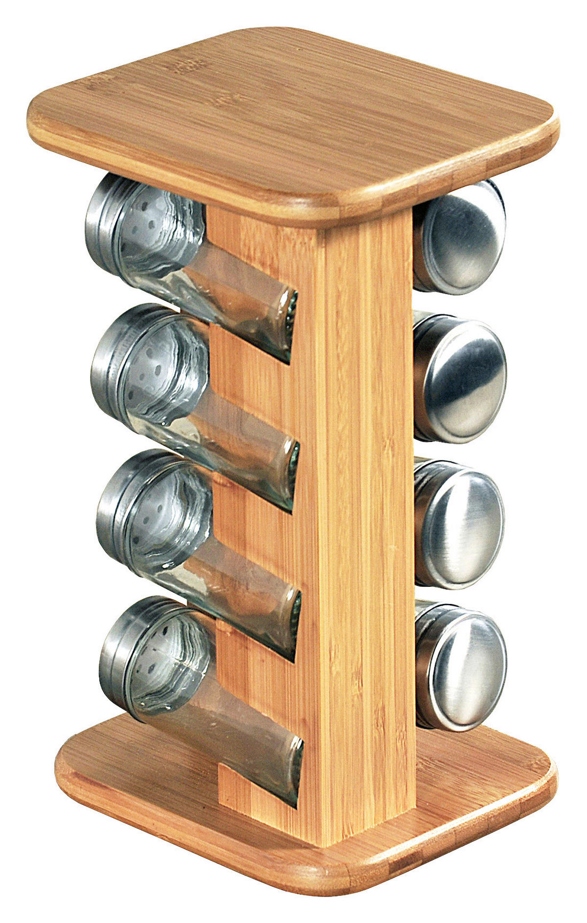 Kesper Gewürzkarussell braun Bambus B/H/T: ca. 15x25,5x13 cm Gewürzkarussell - braun (15,00/25,50/13,00cm) - KESPER