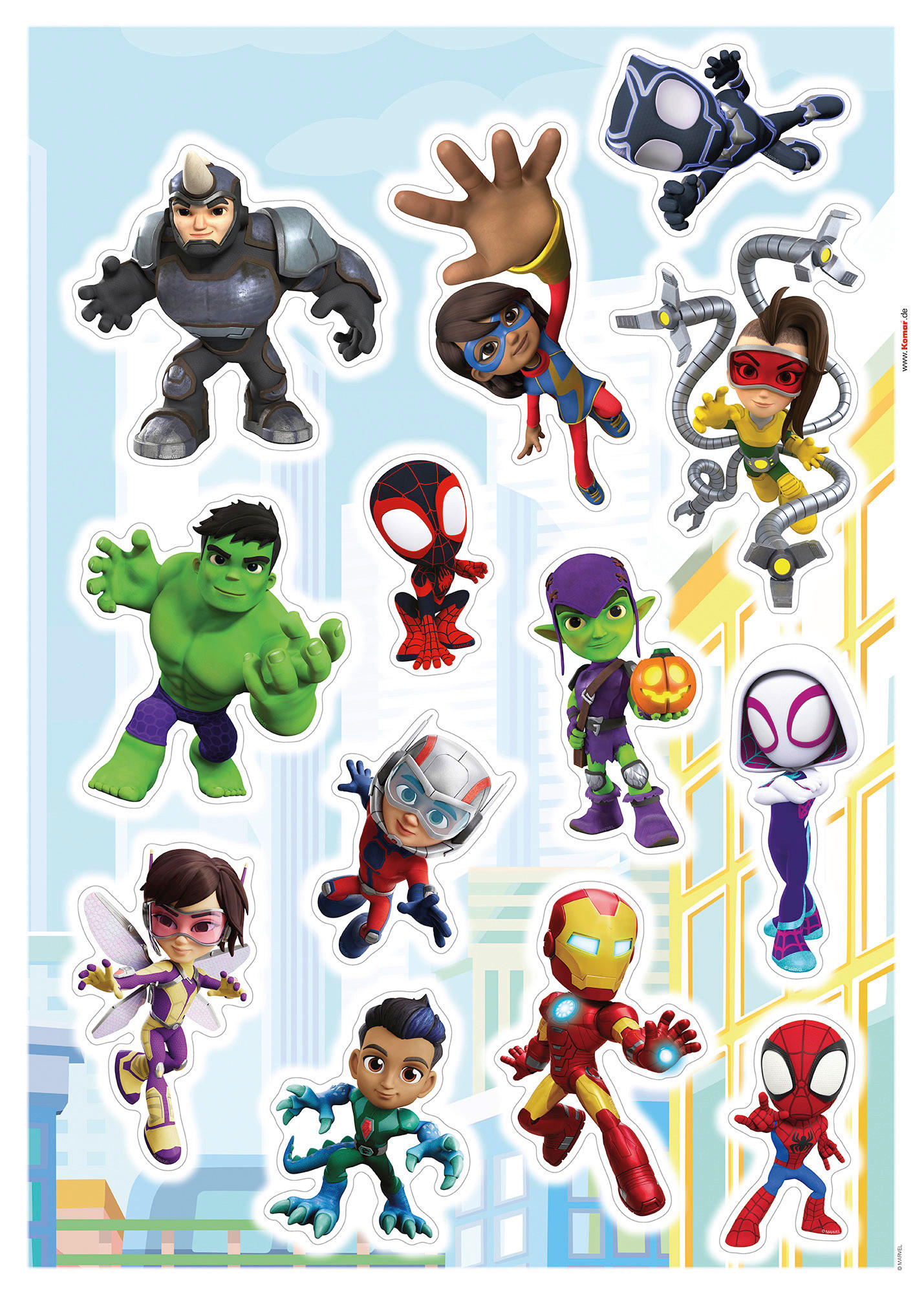 Komar Wandtattoo Spidey and Friends  Spidey and Friends B/L: ca. 50x70 cm Spidey and Friends - (50,00/70,00cm) - Komar