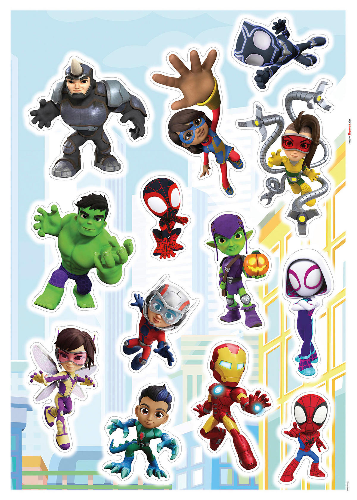 Komar Wandtattoo Spidey and Friends  Spidey and Friends B/L: ca. 50x70 cm Spidey and Friends - (50,00/70,00cm) - Komar